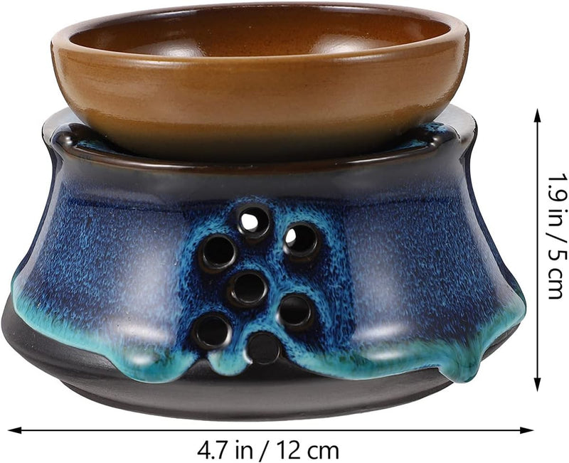 HEMOTON 1pc Tea Warmer Metal Teapot Warmer Modern Art Oil Burner Teapot Warmer Base Tea Heater Candle Vintage Teapot Warmer Ceramic Teapot Vintage Teapot Heater Heating Ceramics Antique