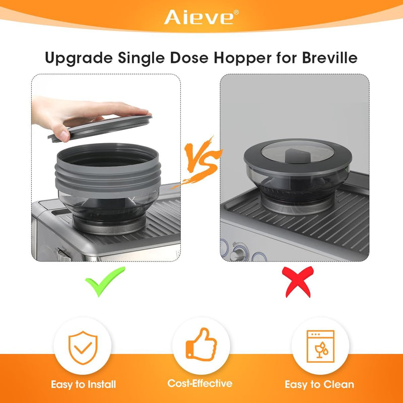 AIEVE Silicone Bellow Compatible for Breville Barista Express, Single Dose Hopper for Breville Espresso Machine