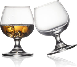 BothEarn Small Clear Brandy Snifter Set of 2, 8.5 Ounce (250 ml) Crystal Whiskey Cognac Glass, Good for Wedding Bar Party Home Cocktail