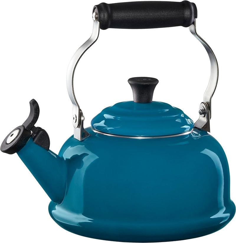 Le Creuset Enamel On Steel Whistling Tea Kettle, 1.7 qt., Cerise