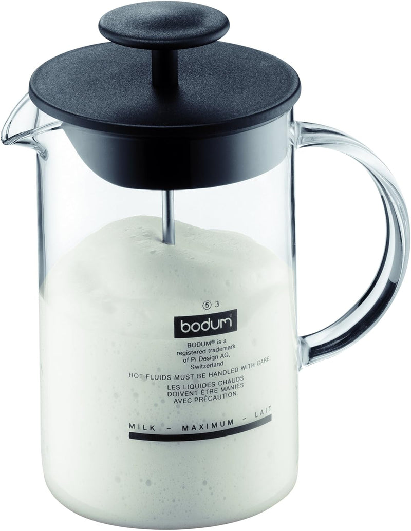 Bodum 1446-01US4 Latteo Manual Milk Frother, 8 Ounce, Black