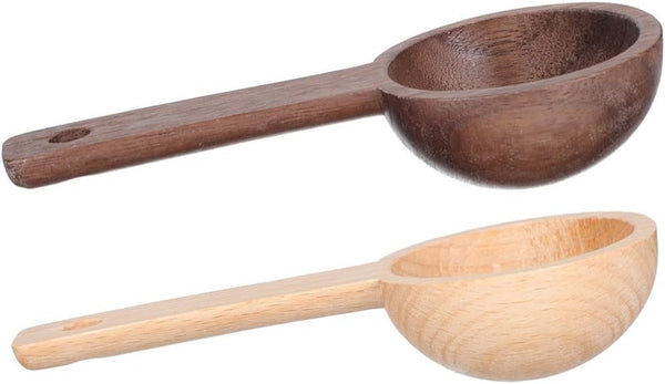 Kichvoe 2Pcs coffee bean spoon wooden scoop scoops for canisters wooden tea scoops ground coffee scoops tablespoon woden coffee scoop coffee ground coffee wood spoon milk concentrate