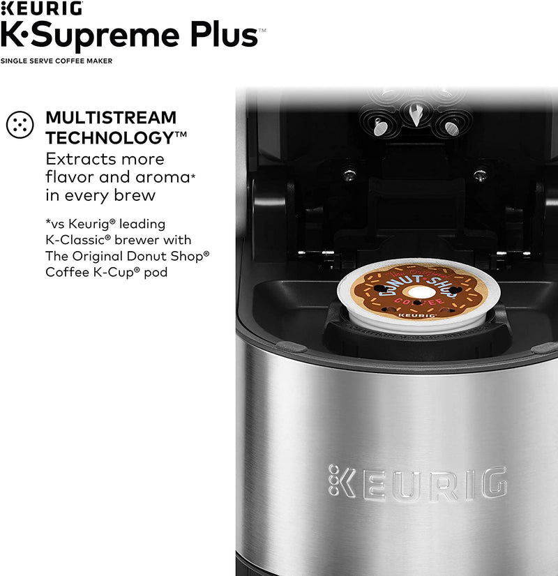 Keurig® K-Supreme Plus Single Serve K-Cup Pod Coffee Maker, MultiStream Technology, Stainless Steel