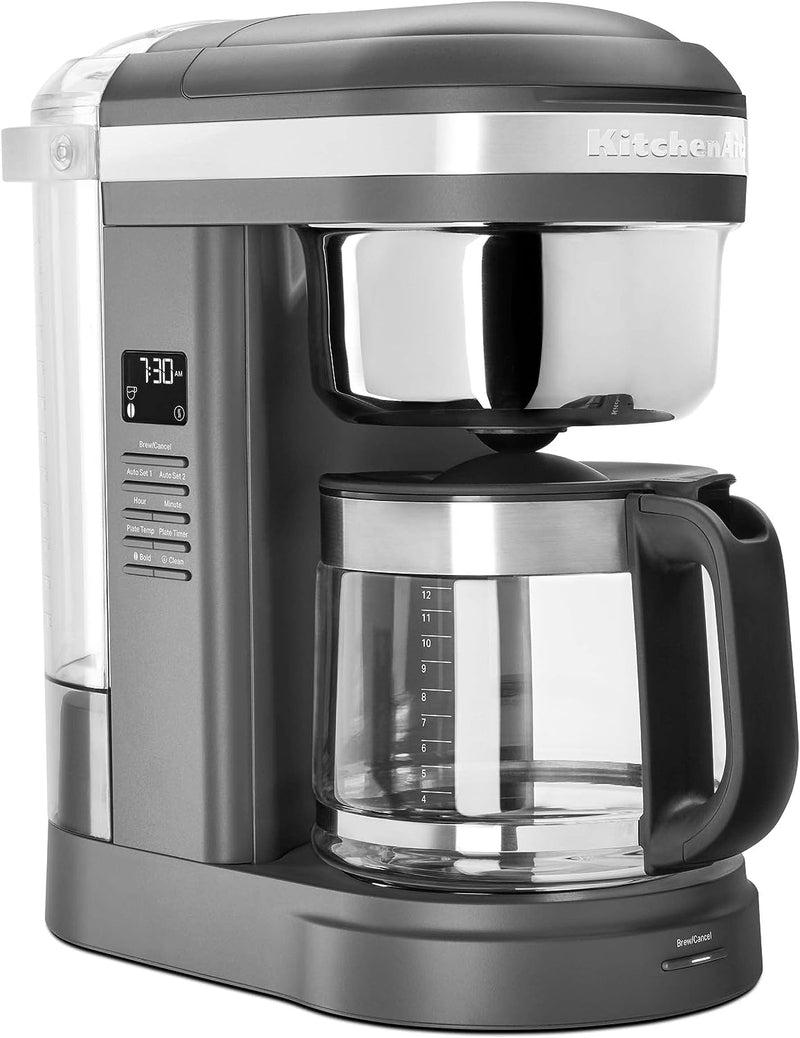 KitchenAid KCM1208DG Drip Spiral Showerhead Coffee Maker, 12 Cup, Matte Grey