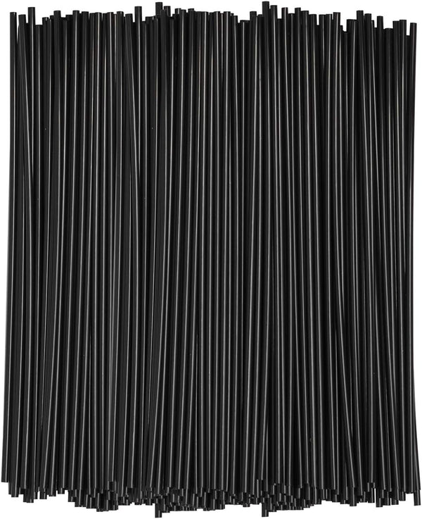 Comfy Package, Plastic Sip Stirrers/Straws - Disposable Stir Sticks for Coffee & Cocktail - Black [1000 Count - 7 Inch]