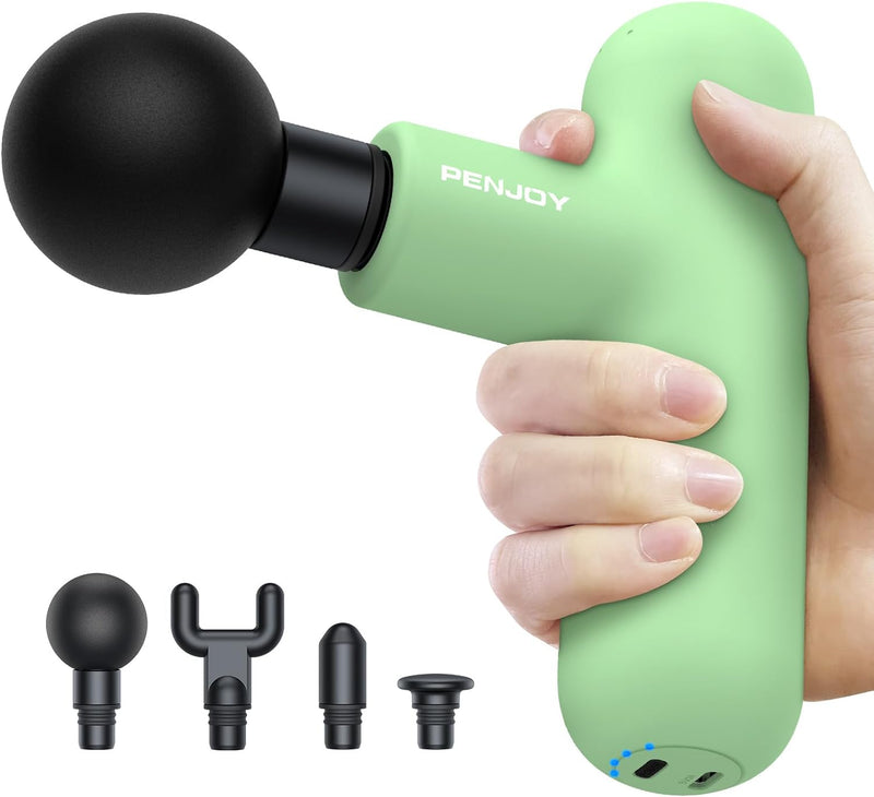 PENJOY Mini Massage Gun - Portable, Powerful Deep Tissue Massager for Neck, Back, Arm, Leg - On The Go, Travel Mini-Size Percussion Massager for Muscle Relaxation and Recovery (Black)