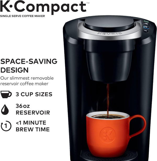 Keurig K-Compact Single-Serve K-Cup Pod Coffee Maker, Black (Packaging May Vary)