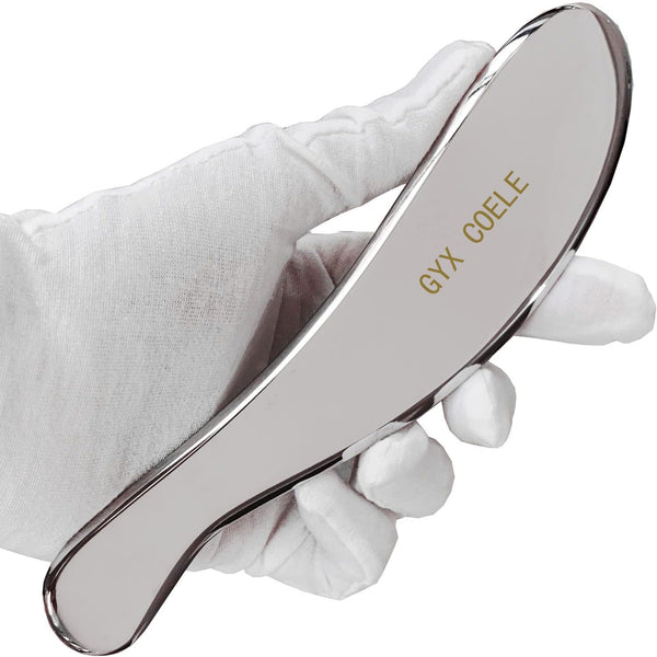 GYX COELE Stainless Steel Gua sha Scraping Massage Tool,IASTM Tool, Muscle Scraper Physical Therapy for Soft Tissue,Used for Back,Neck, Legs, Arms, Shoulder (G)