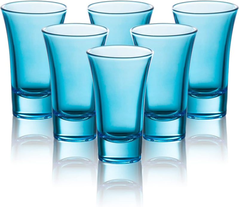 M&N HOME 6-Pack Heavy Base Shot Glass Set, 2-Ounce Shot Glasses