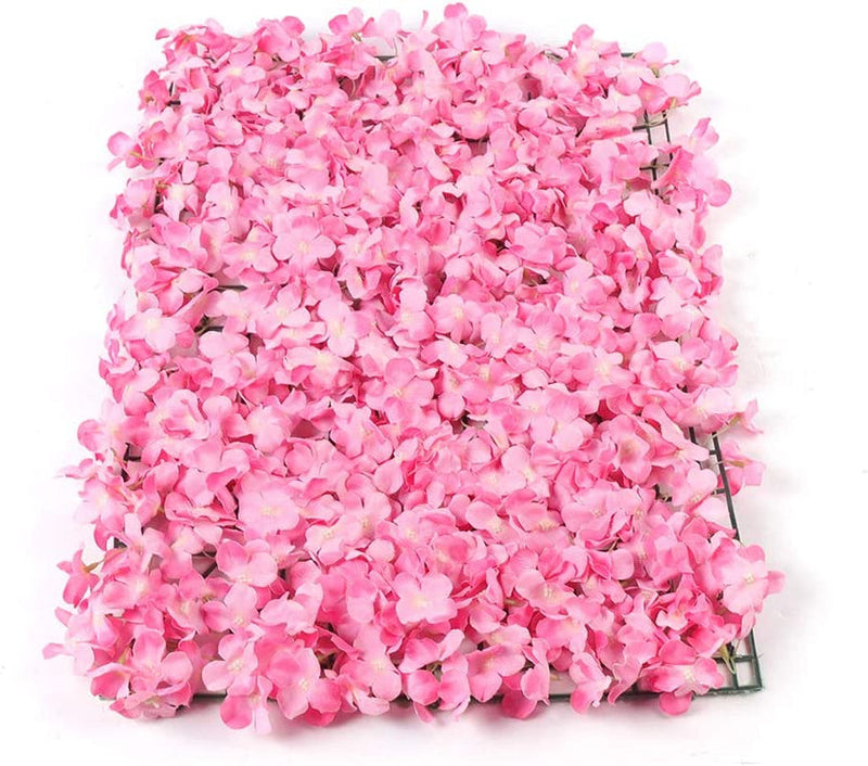 Artificial Flower Wall Panels - 10Pcs Pink for IndoorOutdoor Decor