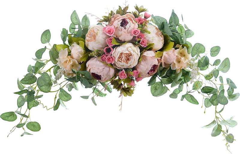 Artificial Wedding Arch Floral Decoration - Peony and Eucalyptus Swag Garland