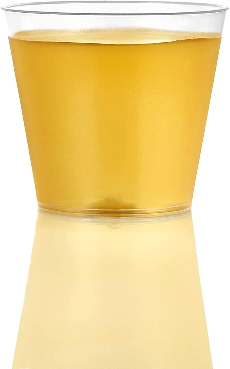 Hanna K. Signature 100 Shot Glasses 2oz Clear Premium Hard Plastic Disposable Cups, Ideal for Jello Shots, Wine Tasting, Condiments, Sauce, Dipping, Samples (12217)