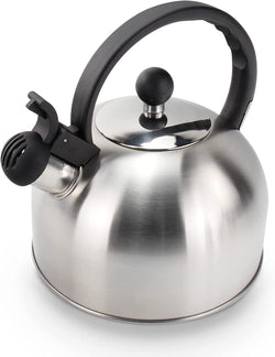 3.17QT Whistling Tea Kettle for Stove Top, Foldable Handle, Compatible with All Burners Including Induction, 18/10 Stainless Steel Stovetop Kettle Tea Kettle 3L