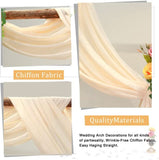 Wedding Draping Fabric, Chiffon Drapes Sheer Backdrop Curtain 2 Panelss 30" X 20Ft for Wedding Ceremony Party Ceremony(Champagne, 28" Width X 19Ft Length（2 Panels）)