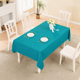 Rectangle Tablecloth Washable Wrinkle Resistant and Water Proof Table Cloth Decorative Linen Fabric Tablecloths for Dining Parties Kitchen Wedding and Outdoor Use (Lake Blue, 55X95)