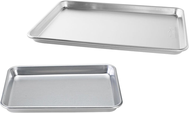 Nordic Ware Natural Aluminum Commercial Baker's Half Sheet, 2-Pack, Silver