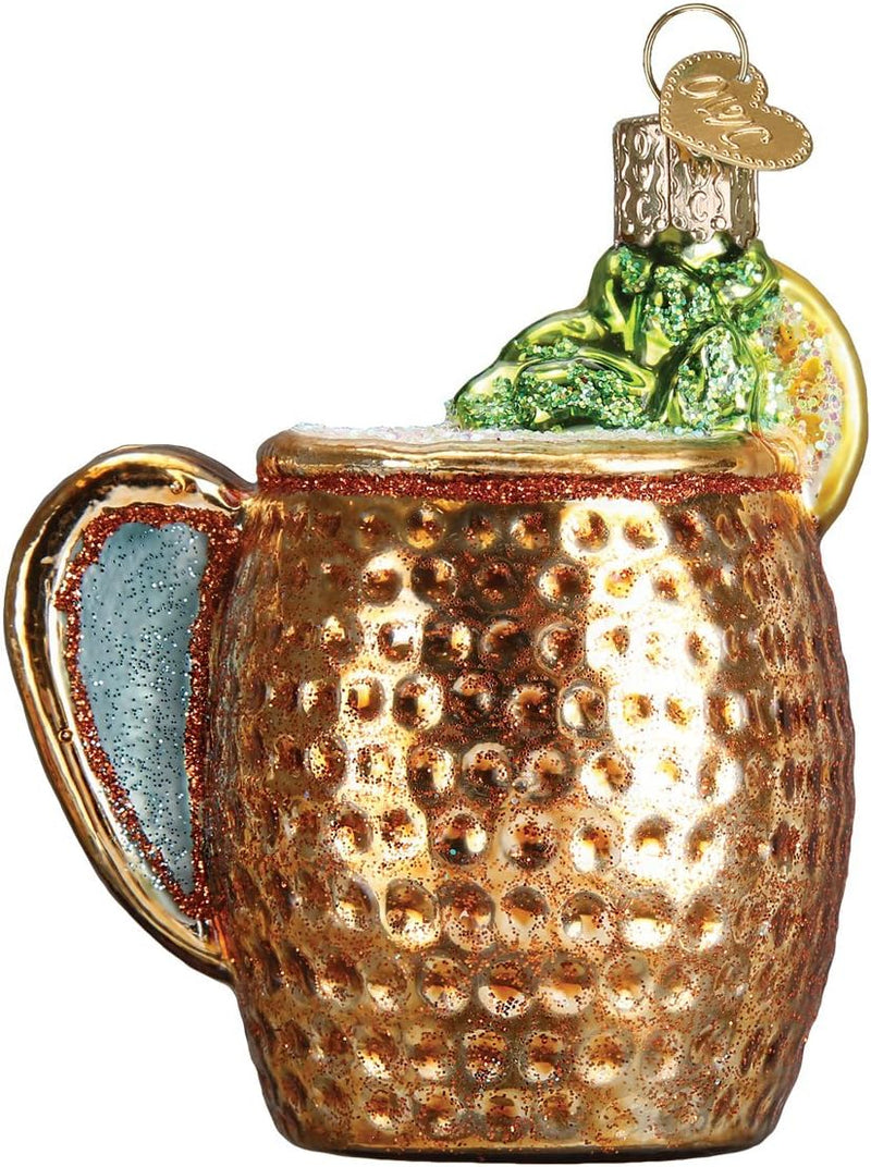 Old World Christmas Glass Blown Ornament Moscow Mule Mug (32273)