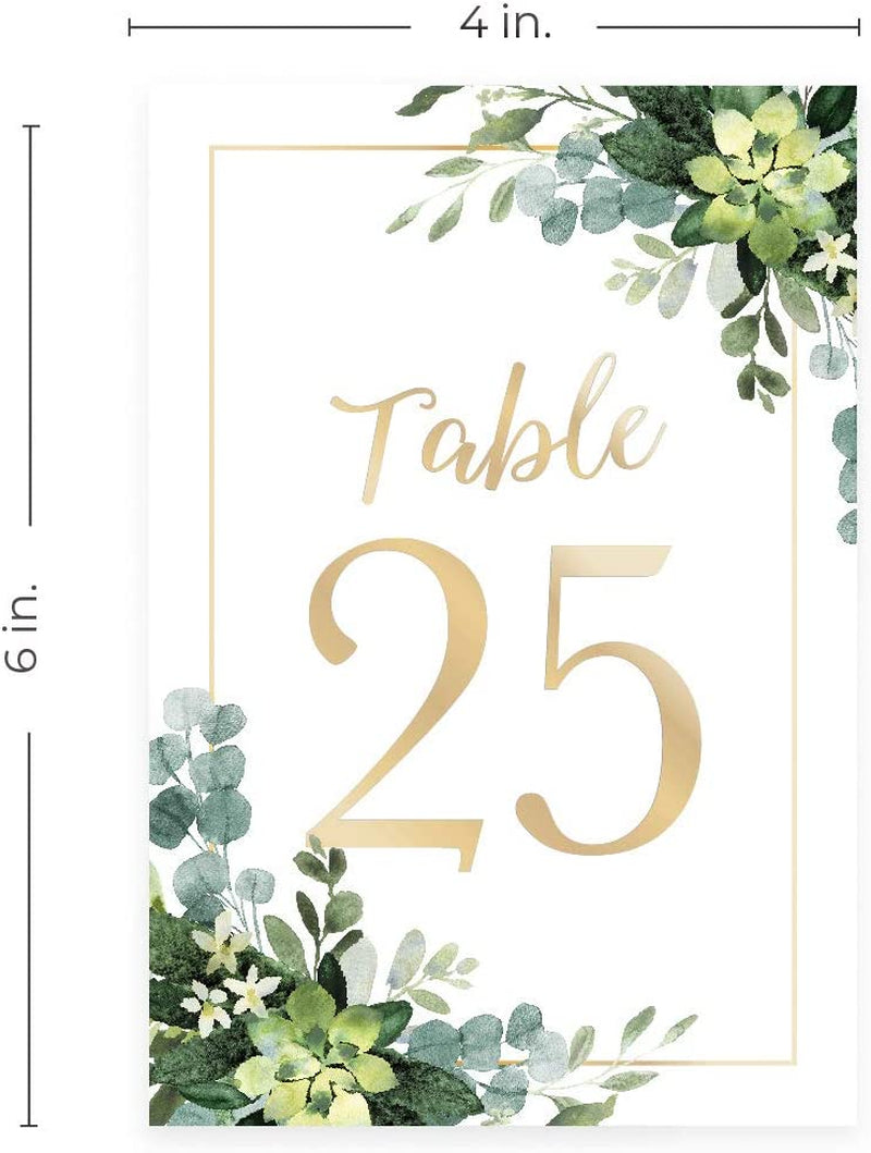 Lush Greenery Wedding Table Numbers / 28 Wedding Table Number Cards