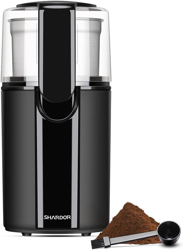 SHARDOR Coffee Grinder Electric, Coffee Bean Grinder Electric, Herb Grinder, Nut Grain Grinder with 1 Removable Stainless Steel Bowl, Black