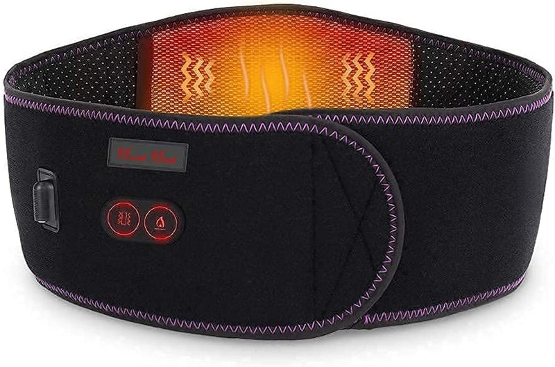 CUEHEAT Heating Pad for Back Pain Relief - Heating Pad Back Brace with Heat and Massage,Heat Belt for Back Pain Relief Belly Lumbar Spine Stomach Arthritis(49inches)