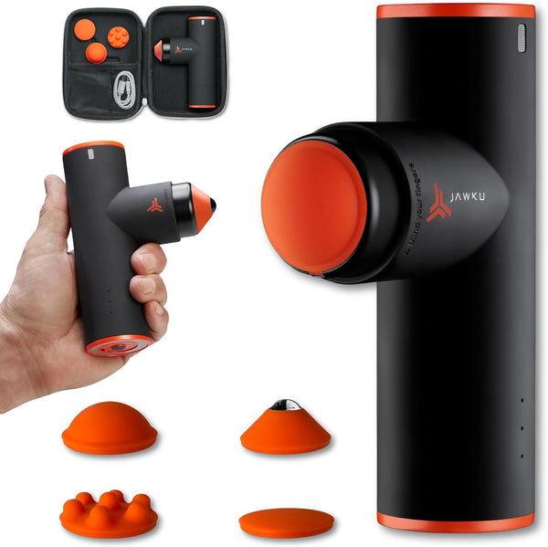 JAWKU Muscle Blaster Mini Cordless Percussion Massage Gun, Rechargeable Handheld Stimulation, Ultra Silent Vibration and Deep Tissue Muscle Massager