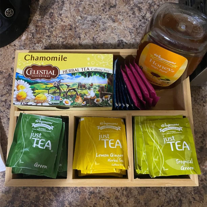 Tea Bag Holder, Tea Bag Storage Organizer, Tea Candy Basket, Sugar Packet Organizer, Coffee Station Condiment Organizer