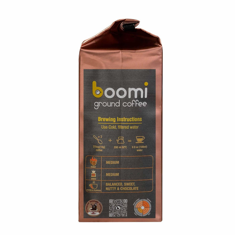 Araku Boomi Morning Java Coffee (Single Origin Ground Coffee, Medium to Dark Roast) | 100% Arabica | Low Acid Coffee, Drip & French Press Coffee Ground (12 Ounce Bag)