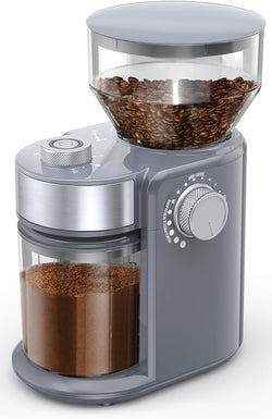 Electric Burr Coffee Grinder, Adjustable Burr Mill with 18 Precise Grind Size Setting, Burr Coffee Grinder for Espresso, Drip Coffee and French Press Coffee, Black