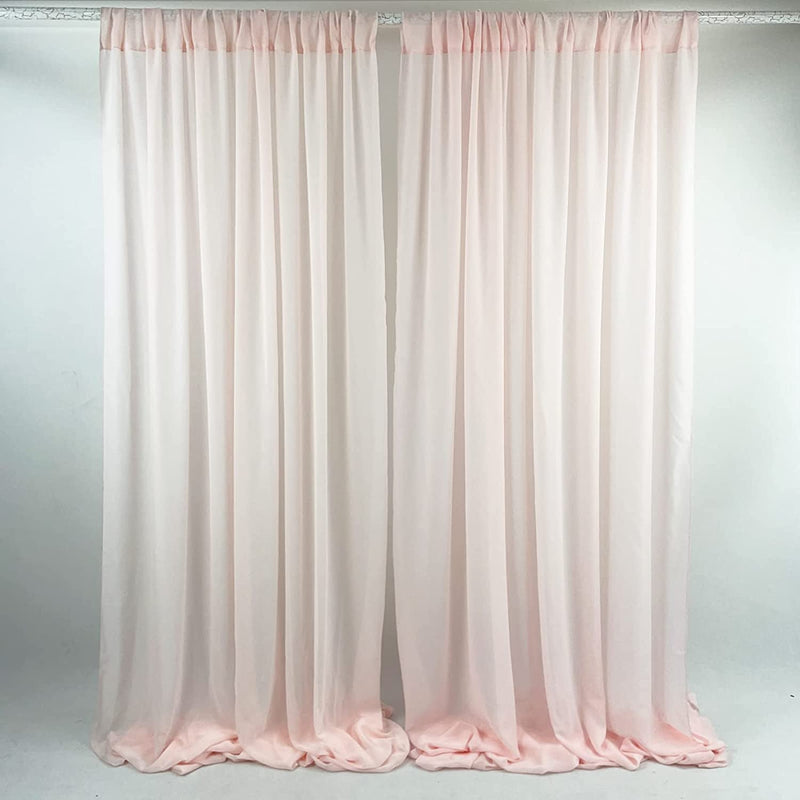 Chiffon Backdrop Curtains - 10x10 Ft - Weddings Parties Home Decor