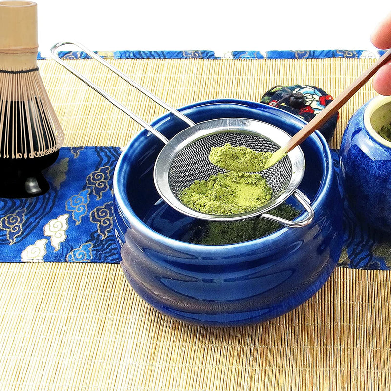 Artcome 12Pcs Japanese Matcha Tea Set, Matcha Bowl, Matcha Whisk, Whisk Holder, Traditional Scoop, Bamboo Brush and Bamboo Screen Handmade Matcha Ceremony Kit For Traditional Japanese Tea Ceremony