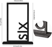 Wooden Table Numbers 1-10 - Wedding Table Number Signs with Holder Perfect for Party Events and Catering Reception (Black 1&10)