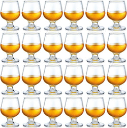 Qunclay 24 Pcs Shot Glasses Shot Glass Cute Cognac Glasses Small Brandy Snifter for Tasting Brandy Drinking Port Glasses for Whiskey Brandy Wine Beer (3.5oz)