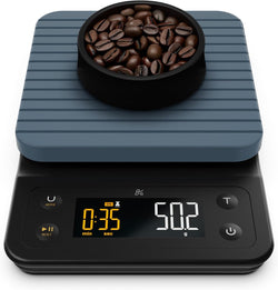 Greater Goods Digital Accurate Coffee Scale for Pour-Over Maker, with Timer for Great French Press and General Kitchen Use, Designed in St. Louis, (Stone Blue)