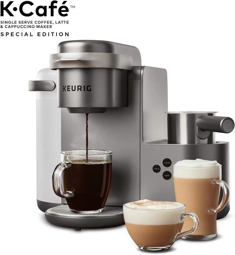 Keurig K-Cafe Special Edition Single Serve K-Cup Pod Coffee, Latte and Cappuccino Maker, Nickel