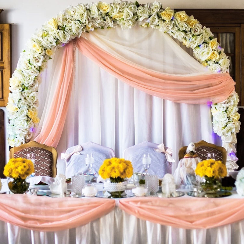 Blush Wedding Arch Drapes - 19ft Length 28 Width - Home Decor