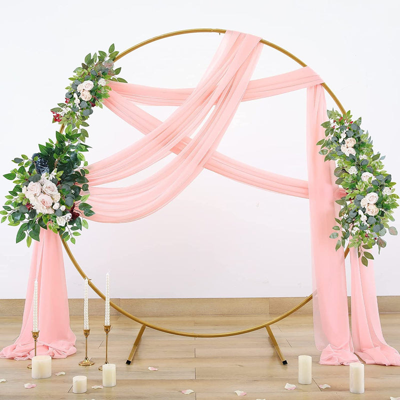 Blush Wedding Arch Drapes - 19ft Length 28 Width - Home Decor