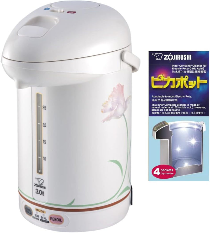 Zojirushi CW-PZC30FC Micom Super Boiler with 4 Packs of Descaling Agent Bundle (2 Items)