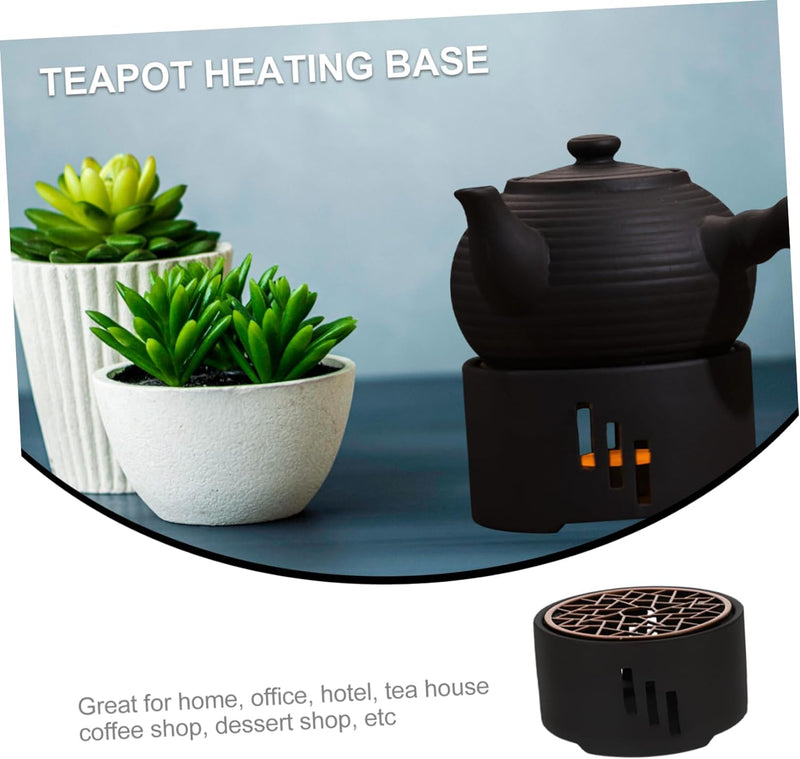 NOLITOY Tea Warmer Teapot Candle Stand Furnace Home Decoration Teapot Warmer Aromatherapy Burner Coffee Warmers Tea Stove Japanese Tea Pots Candle Holder Ceramics Stainless Steel