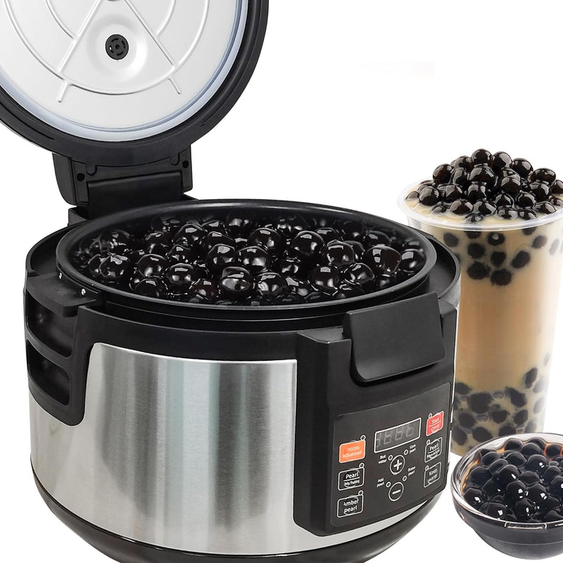 Mvckyi Commercial Tapioca Boba Cooker Pearl Maker, 16L Automatic Non-Stick Pearl Maker with Button Operation, Boba Bubble Tea Cooker Equipment for Boba Tea Sago Pearl Milk Tea Machine, 110V 2200W