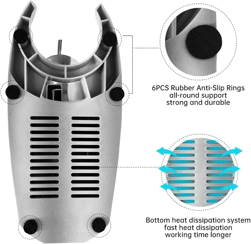 OKF Ice Shaver Prevent Splash Electric Three Blades Snow Cone Maker Stainless Steel Shaved Ice Machine 380W 286lbs/hr Home and Commercial Ice Crushers with Ice Pick (Silver)