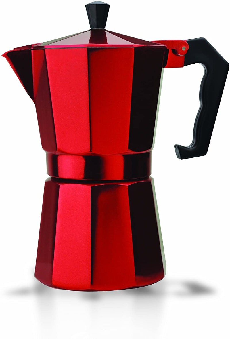 Primula Classic Stovetop Espresso and Coffee Maker, Moka Pot for Italian and Cuban Café Brewing, Greca Coffee Maker, Cafeteras, 3 Espresso Cups, Silver