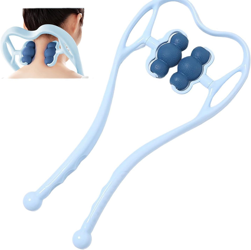 PIKAQIU Neck Massager Roller Handheld Massager with 6 Balls Massage Point Neck Pain Relief Massager for Deep Tissue in Neck, Back, Shoulder, Waist & Legs