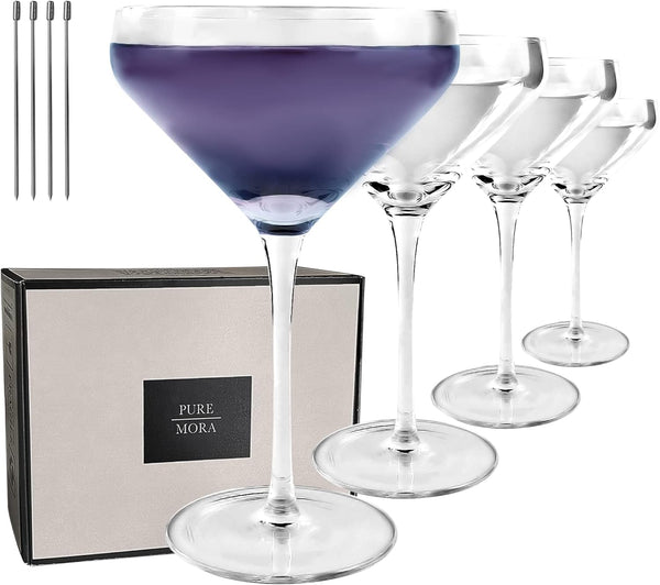 wookgreat Crystal Martini Glasses Set of 6, 11 oz Coupe Glasses, Classic  Cocktail Glasses, Champagne…See more wookgreat Crystal Martini Glasses Set  of