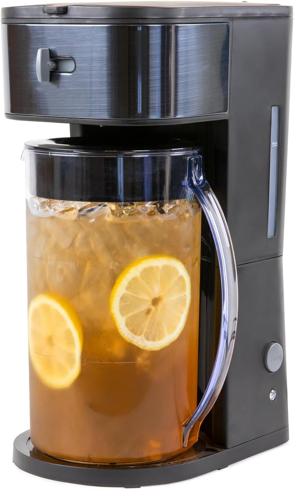 VinEry 3-Quart Black Stainless Steel Café Ice Iced Coffee and Tea Brewing System