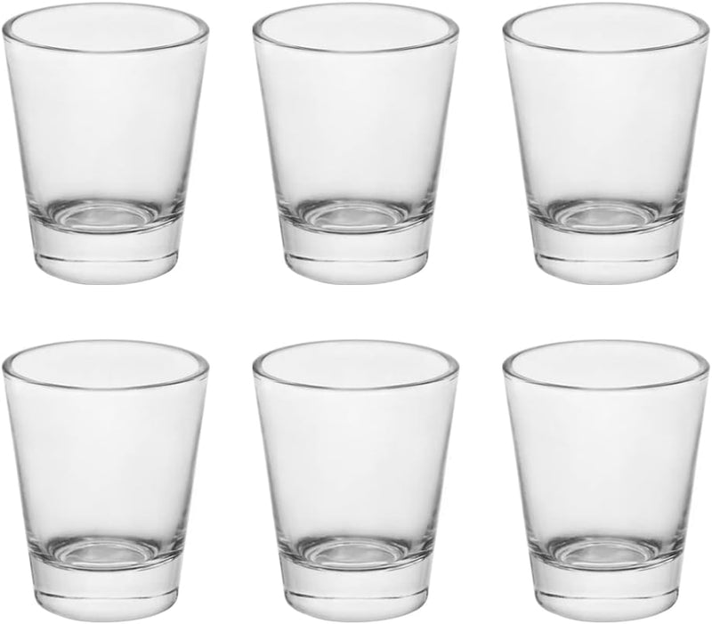 BTGLLAS Heavy Base Shot Glasses, 1.5 oz Sets of Clear Shot Glass (4 Pack), Measuring Cup for Espresso, Liquid, and Wine - Heavy Glass (Glass, 4Pack)