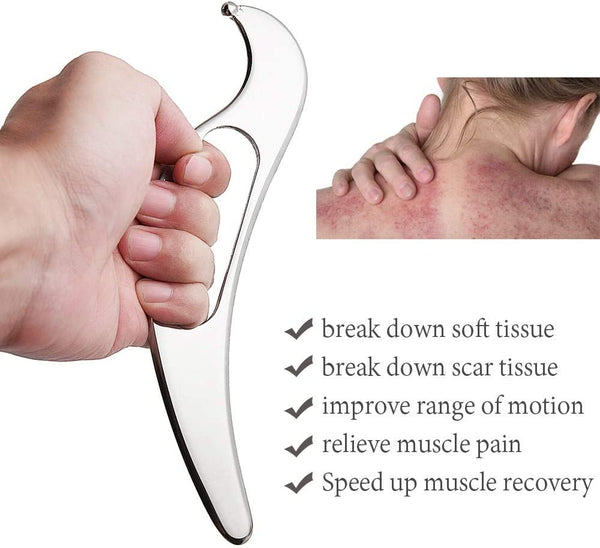 Guasha Tools, Stainless Steel Scraping Massage Tools, Muscle Scraper Massage Tools for Soft Tissue Mobilization Therapy and Deep Tissue Muscle Scraping