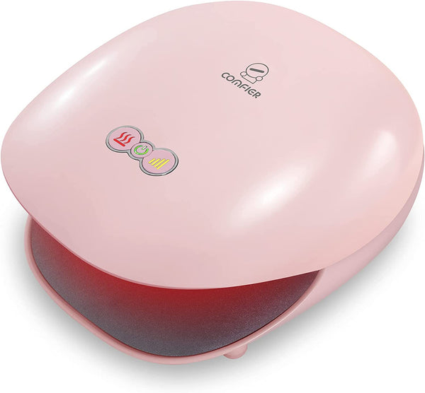 COMFIER Wireless Hand Massager with Heat -3 Levels Compression & Heating,Rechargeable Hand Massager Machine for Carpal Tunnel,Ideal Gifts for Women (Petal Pink)