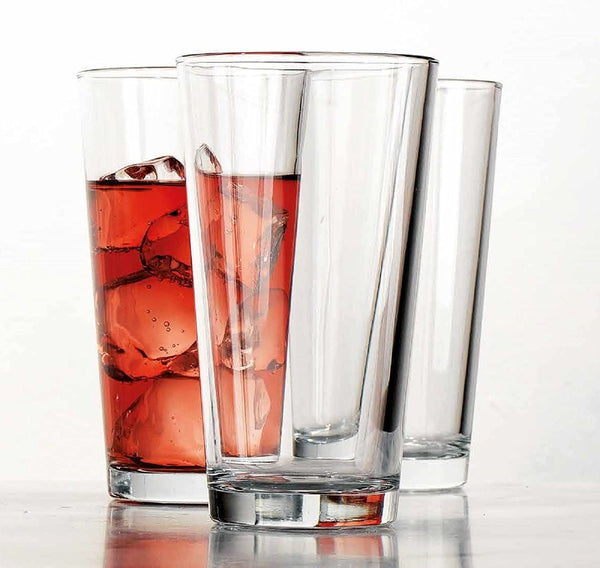 Home Essentials Drinking Glasses Set Of 10 Highball Glass Cups 16 Oz. Basic Water Glasses, Beer, Juice, Cocktails, Wine, Iced Tea, Bar Glasses. Dishwasher Safe.