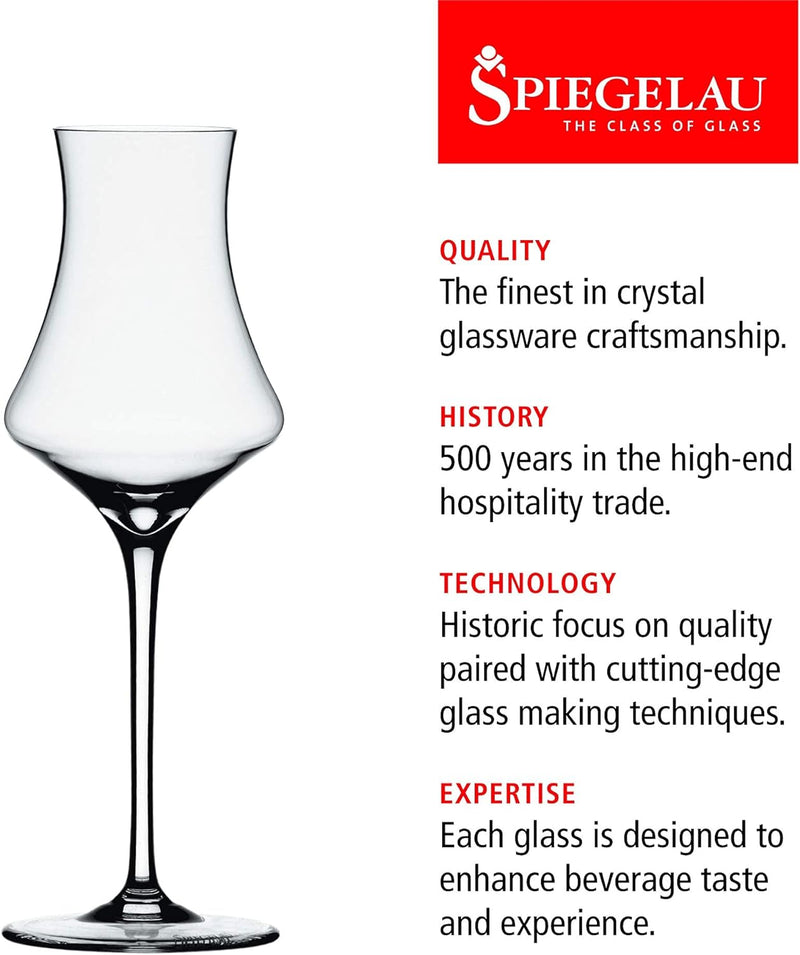 Spiegelau Willsberger Digestive Glasses Set of 4 - European-Made Crystal, Modern Cocktail Glasses, Dishwasher Safe, Professional Quality Cocktail Glass Gift Set - 9.9 oz