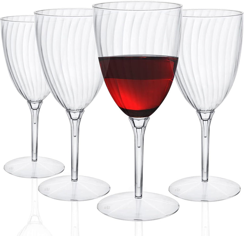 HyHousing 2 Oz Clear Plastic Wine Glasses 80 Pack, Hard Disposable Shot / Drink Glasses Ideal for Home Daily Life Party Wedding Drinking Dessert Ice Cream (G4-80)